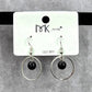Silver Circle Black Bead Drop Dangle Hook Fashion Jewelry Earrings NWT JB2-46