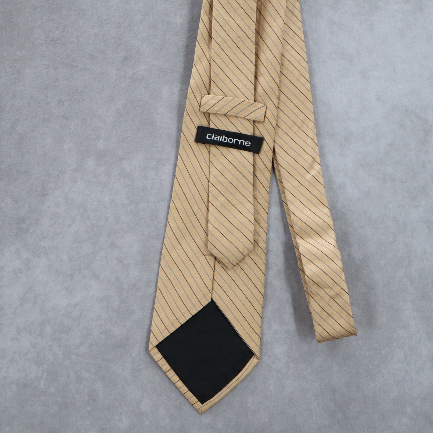 Claiborne Gold Stripes Executive Formal Business Silk Classic Men's Neck Tie