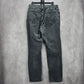 Lee Classic Fit Gray Black Denim Jeans Straight Leg Pants 14M Medium