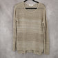 Jack By BB Dakota Tan Linen Cotton Pullover Knit Preppy Sweater Small