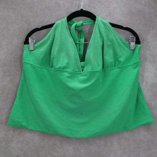 Old Navy Apple Green Swim Active Sports Tankini Crop Halter Tie Top XL