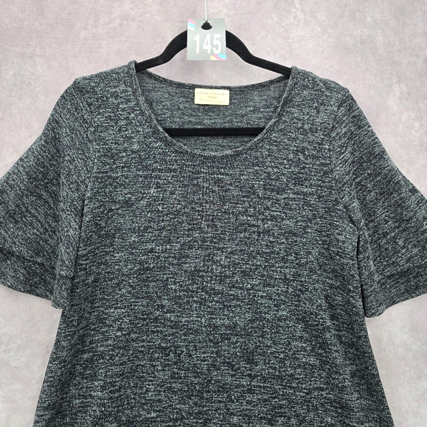 Bobbie Brooks Gray Fir Flare Chic Business Boho Y2K Casual Dress Small