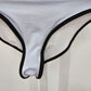 Victoria Secret Pink Active White Black Cheeky Bikini Bottoms Swim Size Medium