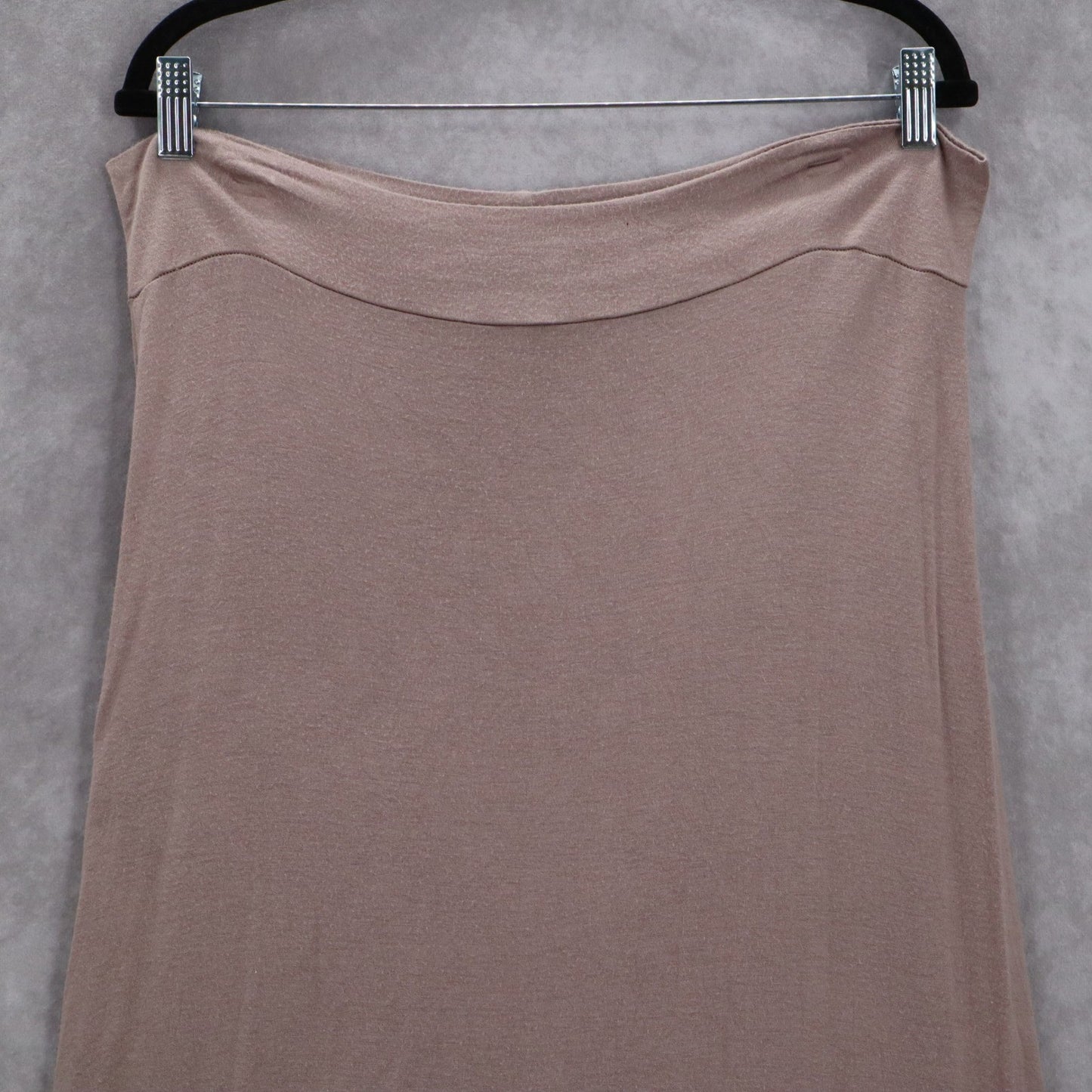 Hot Ginger Tan Stretch Long Straight Pencil Tube Maxi Flare Skirt Plus 2X