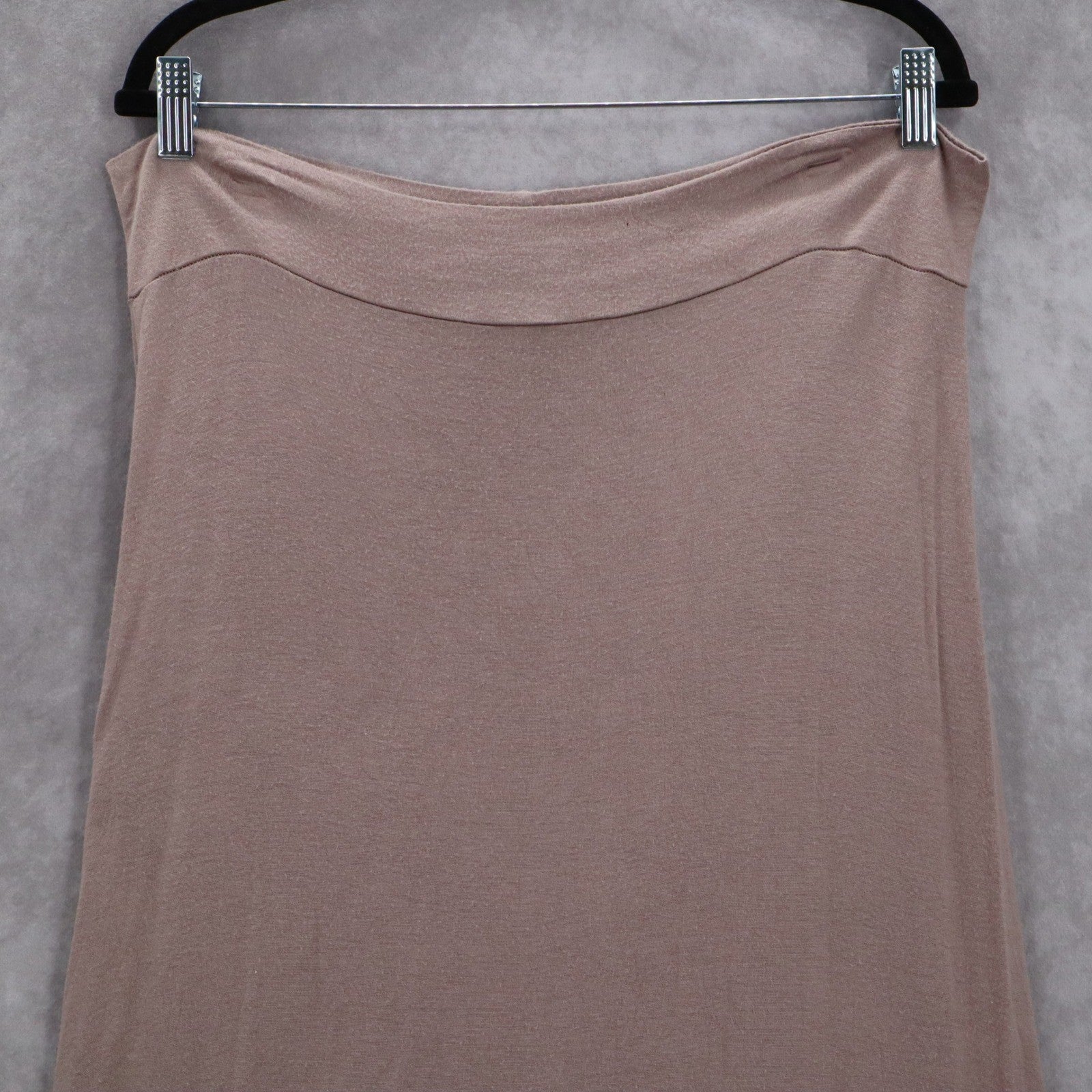 Hot Ginger Tan Stretch Long Straight Pencil Tube Maxi Flare Skirt Plus 2X