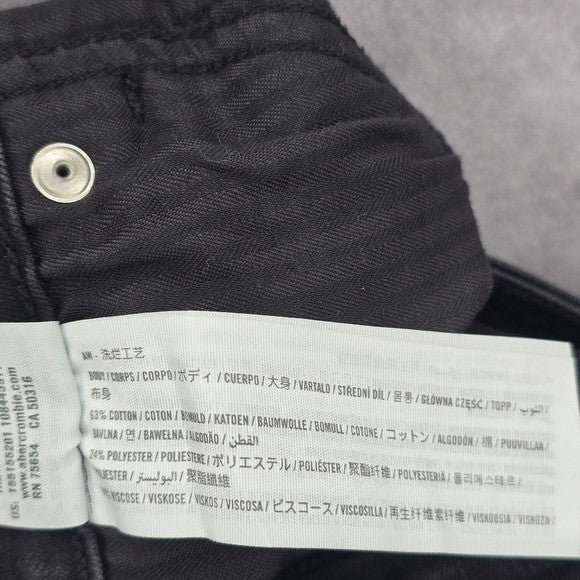 Abercrombie & Fitch Black Super Skinny High Rise Denim Jeans 6/28