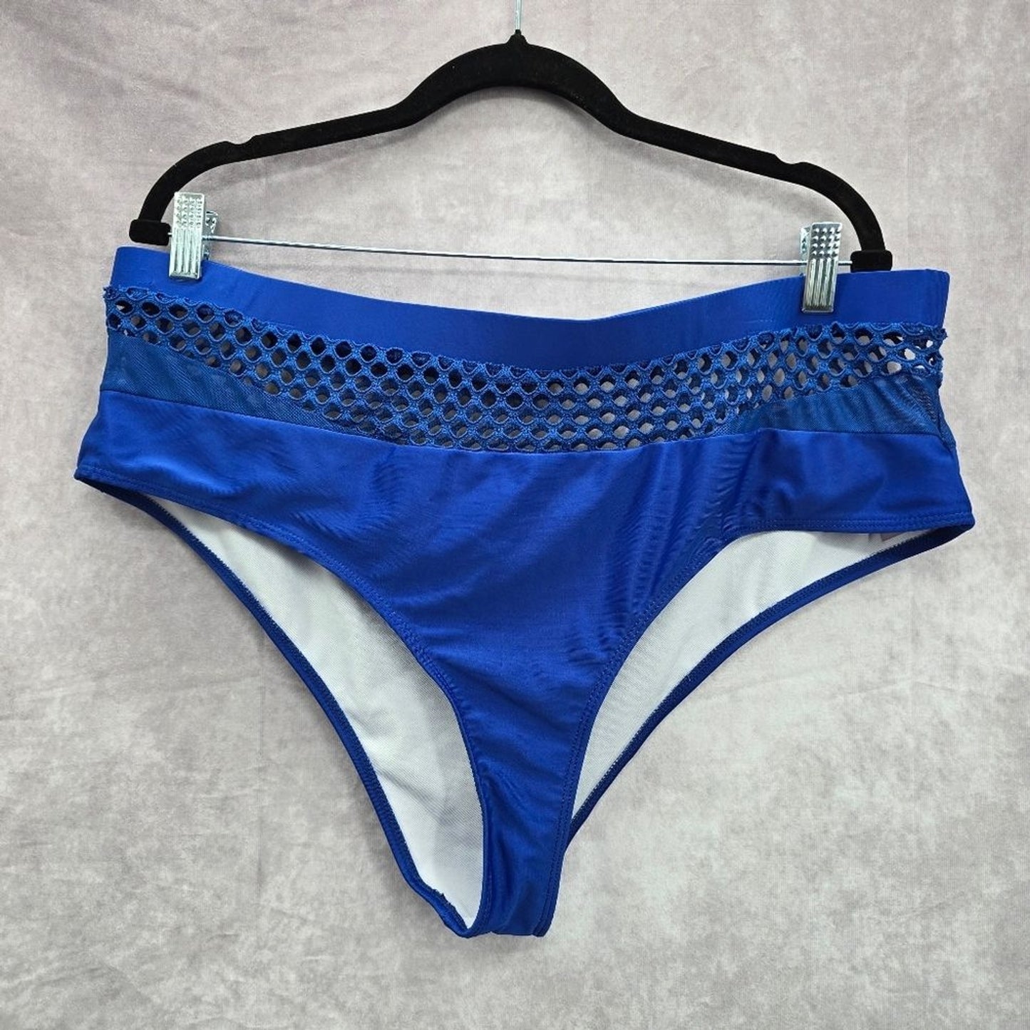 Shein Blue Swimsuit Swimwear Bikini Bottom Size 4XL