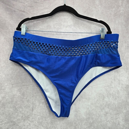 Shein Blue Swimsuit Swimwear Bikini Bottom Size 4XL