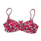 Shein Red Flower Bikini Top Small Swimwear Swimsuit Bathing Suit