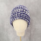 Purple Cable Knit Y2K Vintage Hippy Unisex Cottage Boho Bucket Beanie Cap Hat