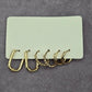 Gold Small Hoops Ring Dangle Earrings Fashion Jewelry
