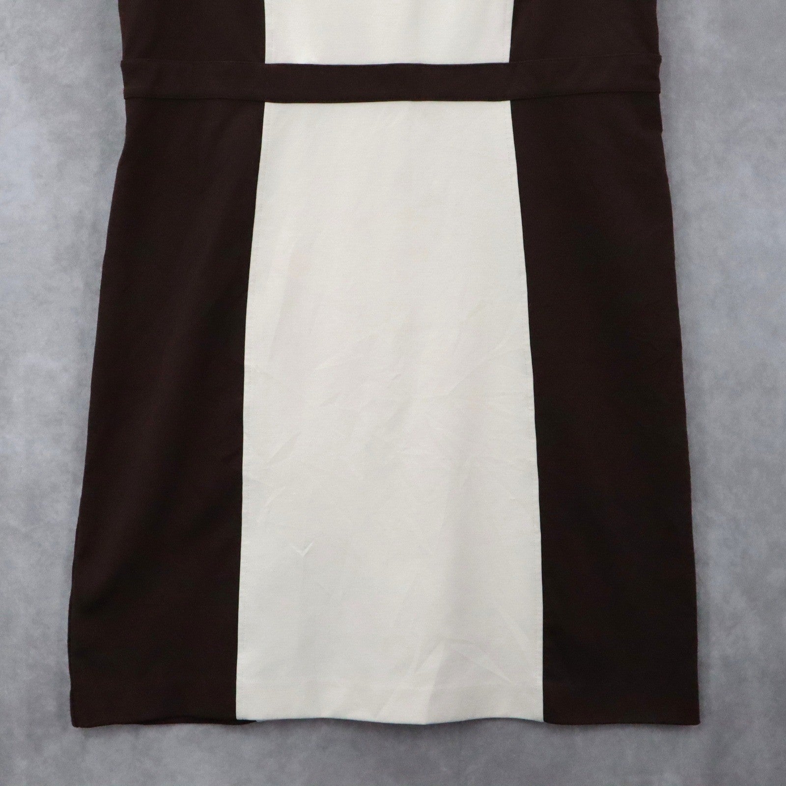 LOFT Colorblock Sheath Dress Sleeveless Brown Cream Career Work Office 14P