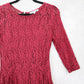 Fish Bowl Red Lace Skater Dress Fit Flare Cocktail Party Dress Elegant S Small