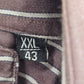 Artisti Italiani Brown Stripe Mens Cotton Button Down Long Sleeve Shirt XXL 43