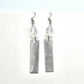 Silver Tarnished Tone Bead Bar Dangle Hook Earrings Fashion Jewelry E25