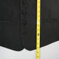 Bruno Piattelli Black Checker 6 Button Waistcoat Tuxedo Formal Suit Vest 46R L