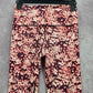 Aerie Chill Play Move Red Pink Floral Offline Ankle Leggings Pants Skinny Small