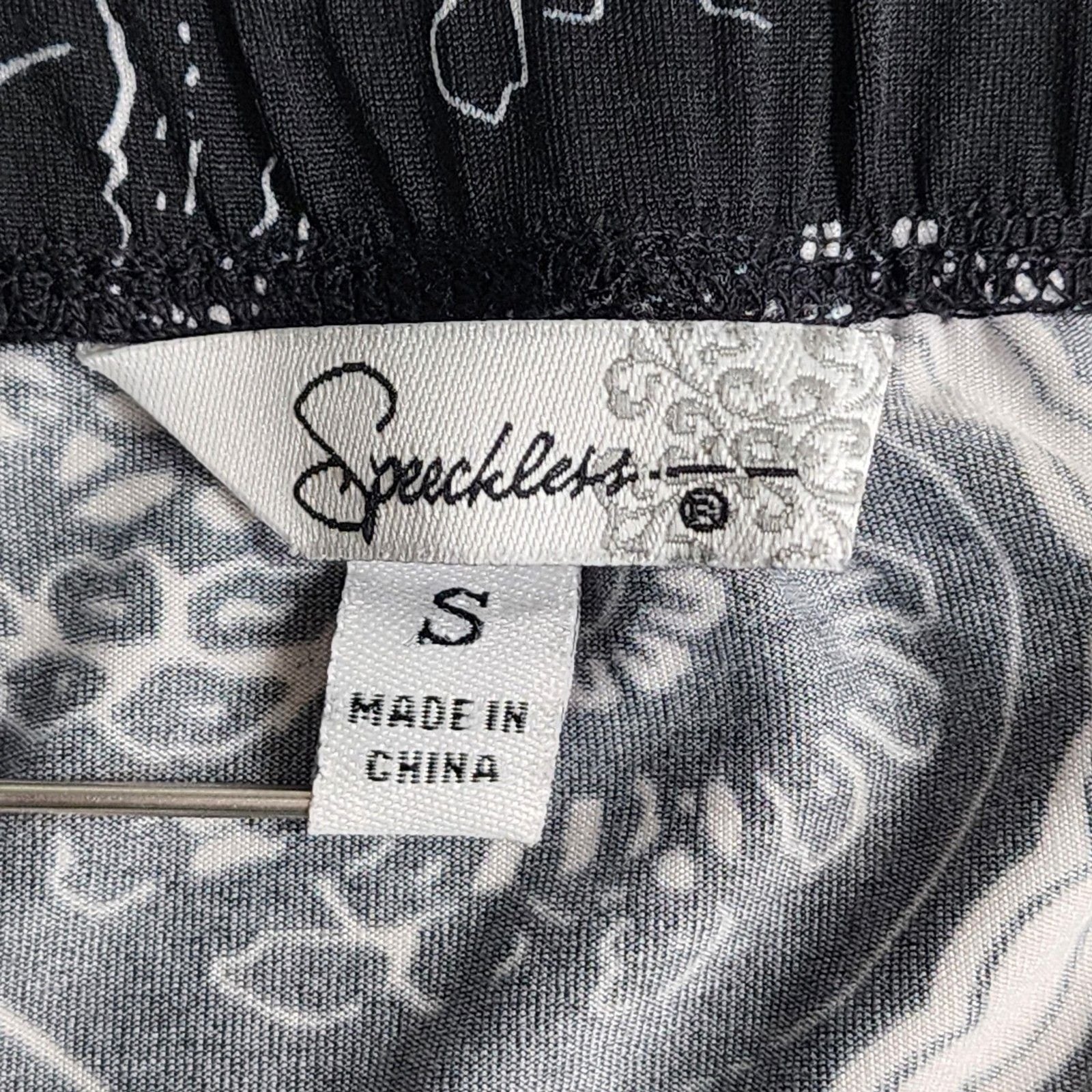 Speechless Black Paisley Floral Multicolor Print Sleeveless Mini Dress Small