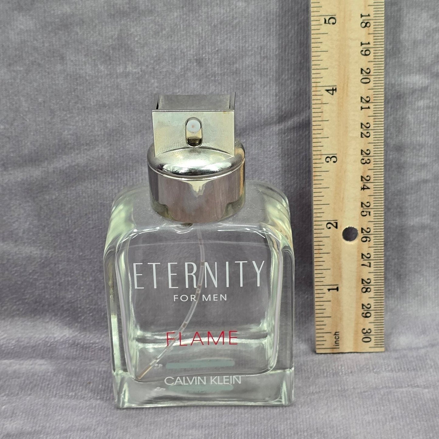 Calvin Klein Eternity Flame 3.4 FL OZ 100 ML Empty Glass Bottle Only