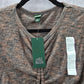 Wild Fable Brown Knit Crop Drawstring Split Long Sleeve Cozy Top NWT Extra Large