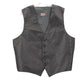 Brandon Michael Black 5 Button Point Waistcoat Tuxedo Formal Suit Vest L 46R