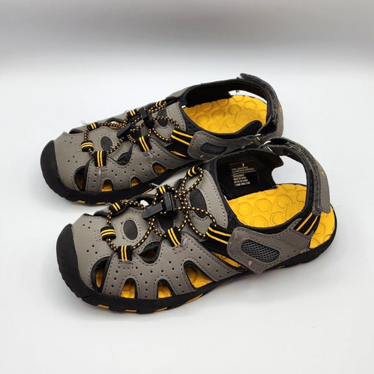 Khombu Kids Athletic Boys Grey Active Strap Sandals Size 3