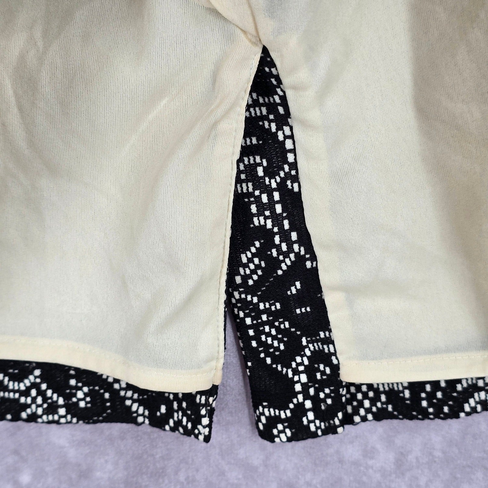 Dressbarn Black Floral Executive Pencil Mini Skirt Plus 14