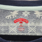 Holiday Time Blue Christmas Snow Flake Reindeer Print Pajama Top Medium