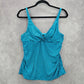 Apt 9 Blue Stripe Tank Top Tankini Swimwear Large