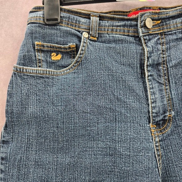 Gloria Vanderbilt Blue Medium Wash Straight Leg Denim Jeans Pants 12