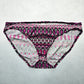 Purple Geometric Swim Beach Cheeky Hipster Flirty Boho Bikini Bottom L Large