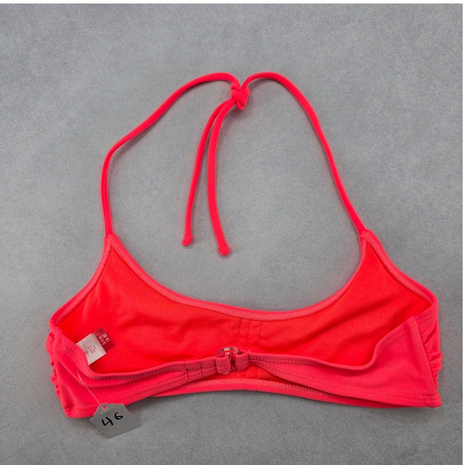 No Boundaries Orange Tie Bra Beach Bikini Bralette Swim Top S Small
