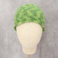 Green Crochet Cable Knit Y2K Vintage Skater Cozy Cottage Beanie Cap Hat OS