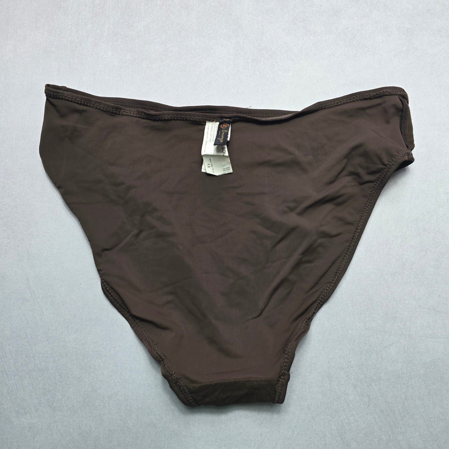 Envya Brown Swim Beach Cheeky Flirty Boho Bikini Bottom L Large 12