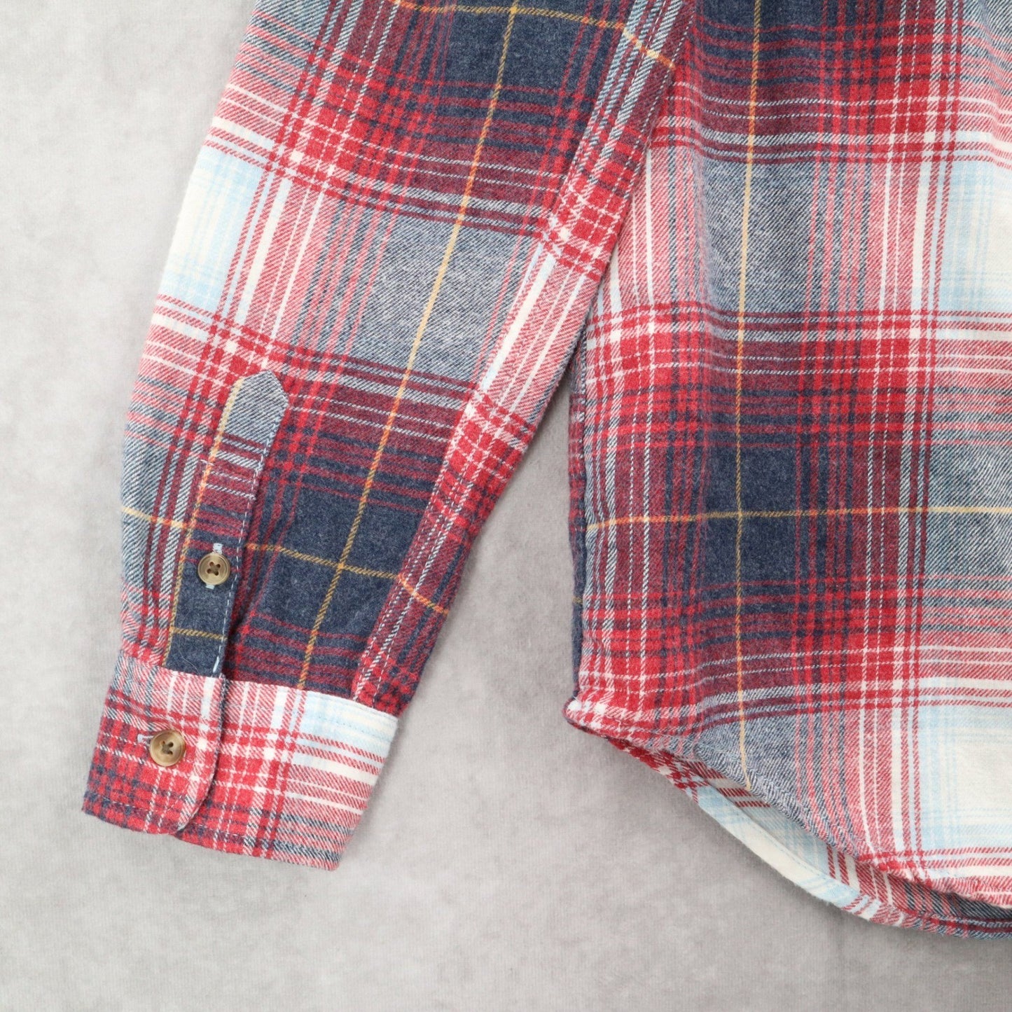 Aeropostale Red Flannel Plaid Long Sleeve Button Up Western Boyfriend Fit Small