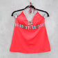 Mossimo Red Padded Halter Tie Bikini Tankini Tank Top Beach Swim S Small