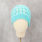 Blue Cable Knit White Handmade Y2K Vintage Cozy Winter Beanie Cap Hat