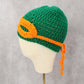 Green Crochet Cable Knit Turtle Mask Y2K Vintage Beanie Hat Cap OS