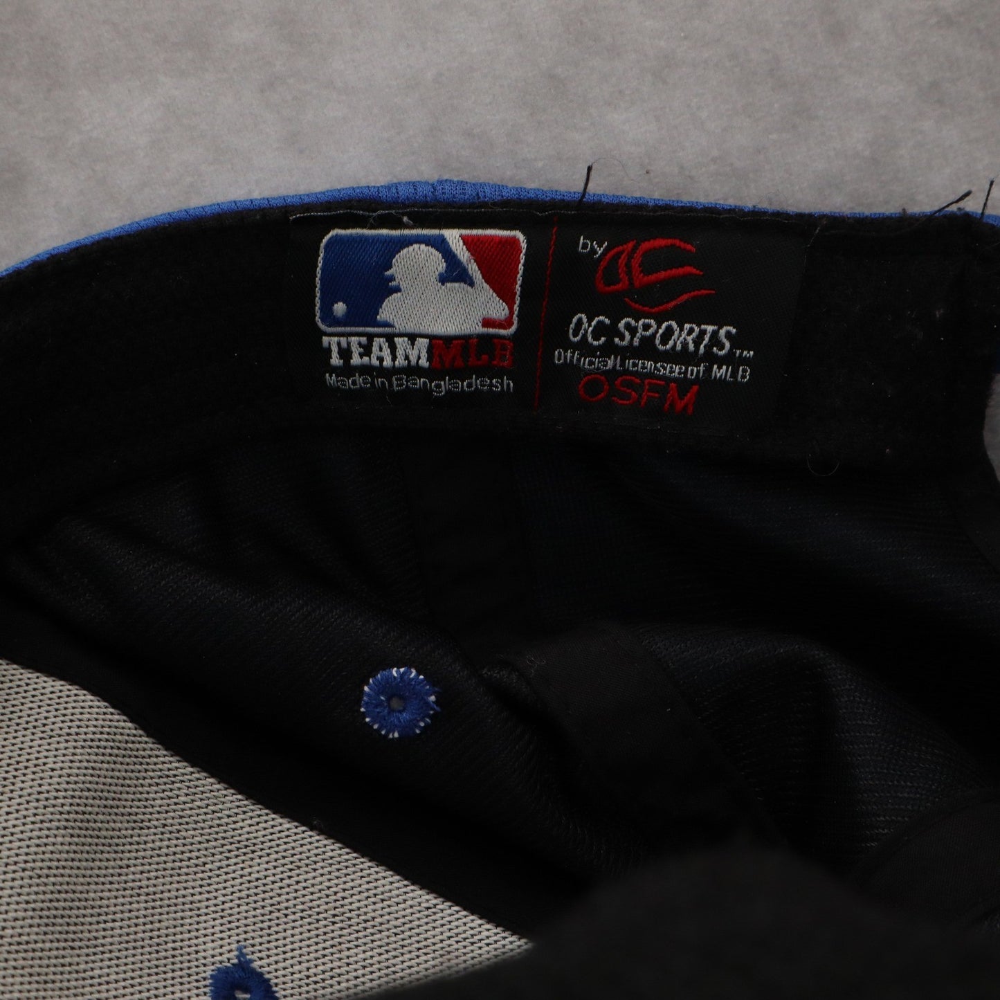 OC Sports Black Los Angles Dodgers Cloth Strap MLB Athletic Baseball Cap Hat