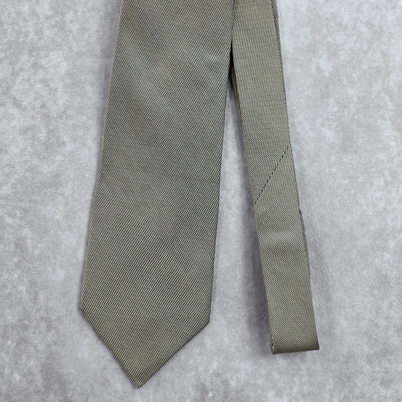 Nautica Gold Blue Geometric Dots Stripes Executive 100% Silk Men's Neck Tie