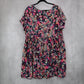 Torrid Black Floral Short Mini Fit Flare Business Casual Tropical Dress Plus 4X