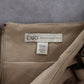 Cato Tan Pencil Buckle Faux Suede Western Zip Stretch Knee Length Skirt Plus 18W