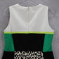 Calvin Klein Animal Black Green Leopard Knee Length Preppy Classic Dress 10