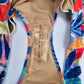 Old Navy Blue Tropical Leaf Print Swimwear Swimsuit Bikini Bottom Size 3XL