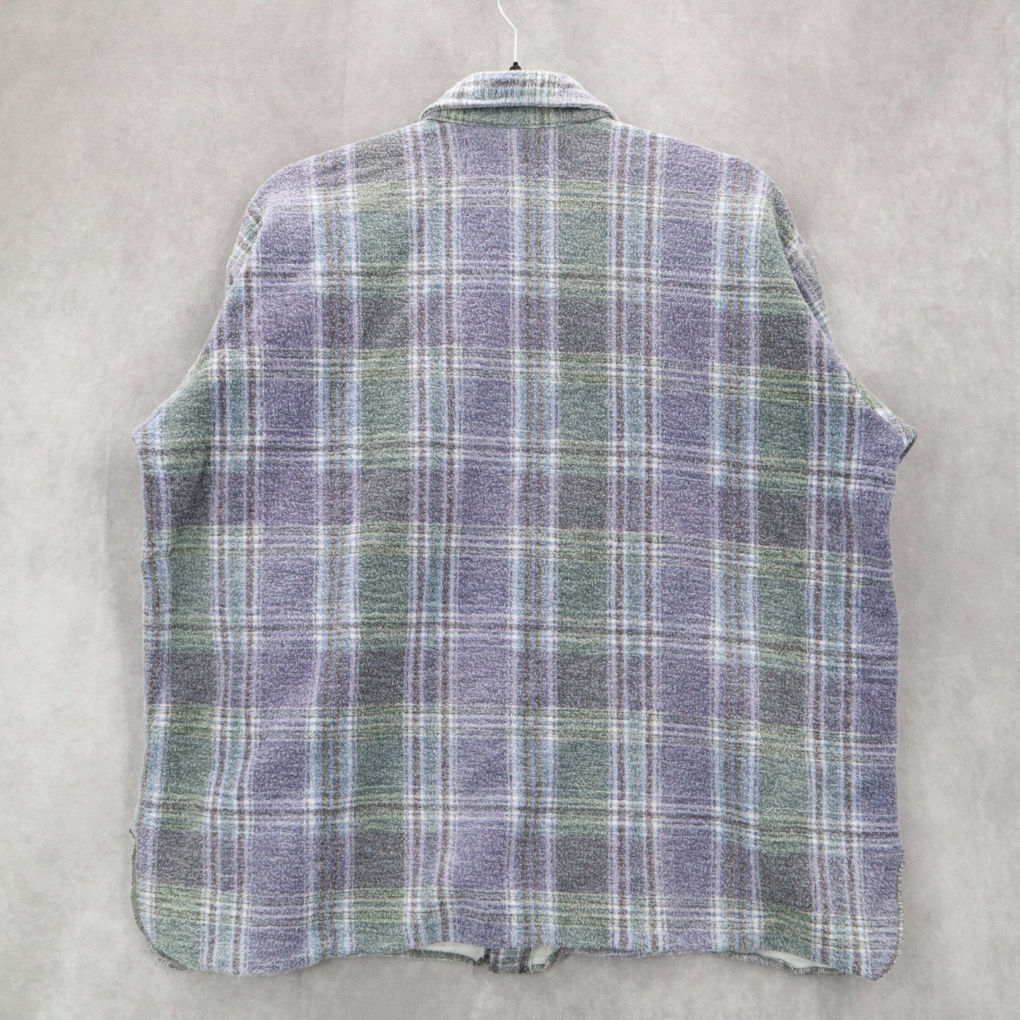 Road Rags Purple Plaid Cotton Flannel Long Sleeve Button Down Vintage 1XL