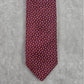 Barneys New York Red Floral Geometric 100% Silk Italy Men's Neck Tie