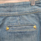 Juicy Couture Ex Cardiff High Waist Y2K VTG Denim Skirt Crest Button 28 Medium