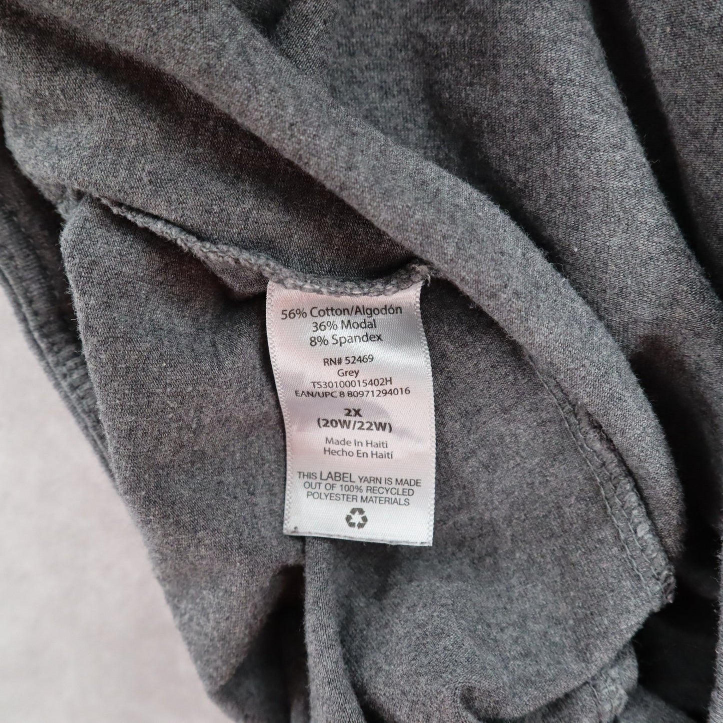 Terra & Sky Gray Stretch Skinny Leggings Pull On Pants Plus 20W 22W 2X