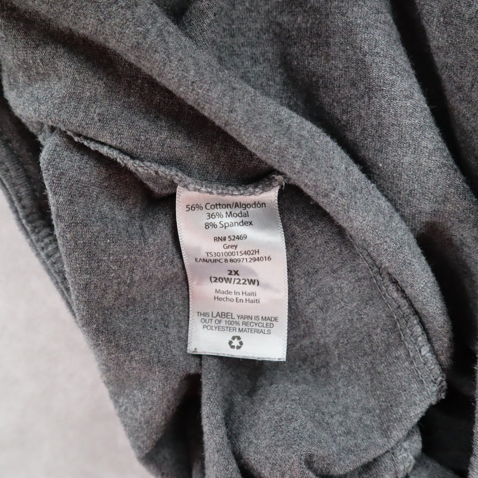 Terra & Sky Gray Stretch Skinny Leggings Pull On Pants Plus 20W 22W 2X