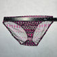 Purple Geometric Swim Beach Cheeky Hipster Flirty Boho Bikini Bottom L Large